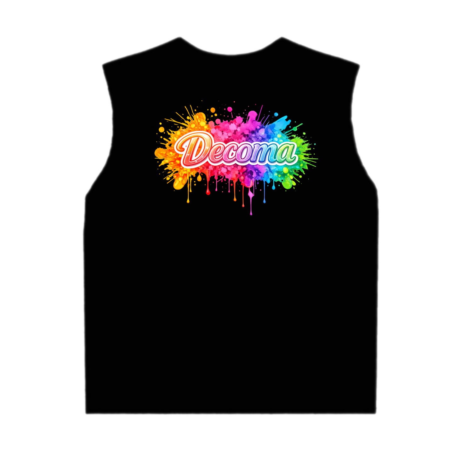 Decoma Girls/women neon splatter tank