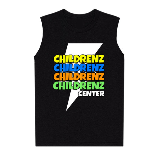 Childrenz Center neon bolt tank