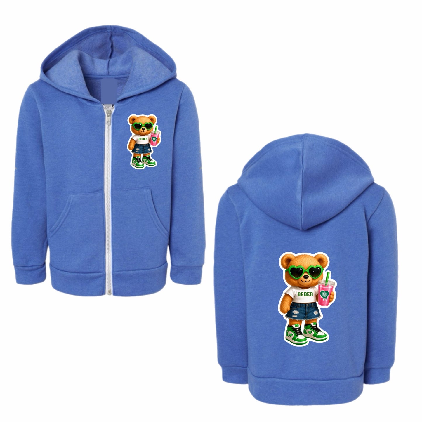 Beber bear zip hoodie
