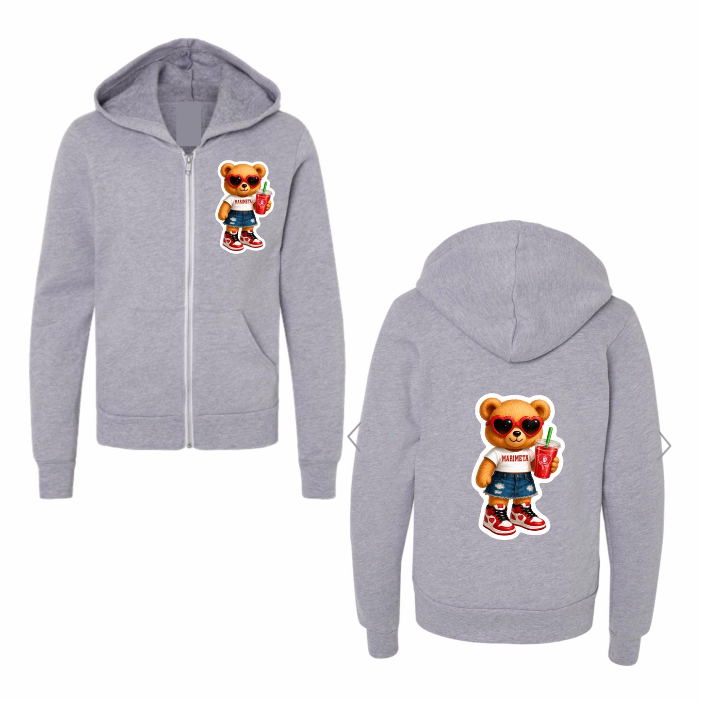 Chippewa bear zip hoodie