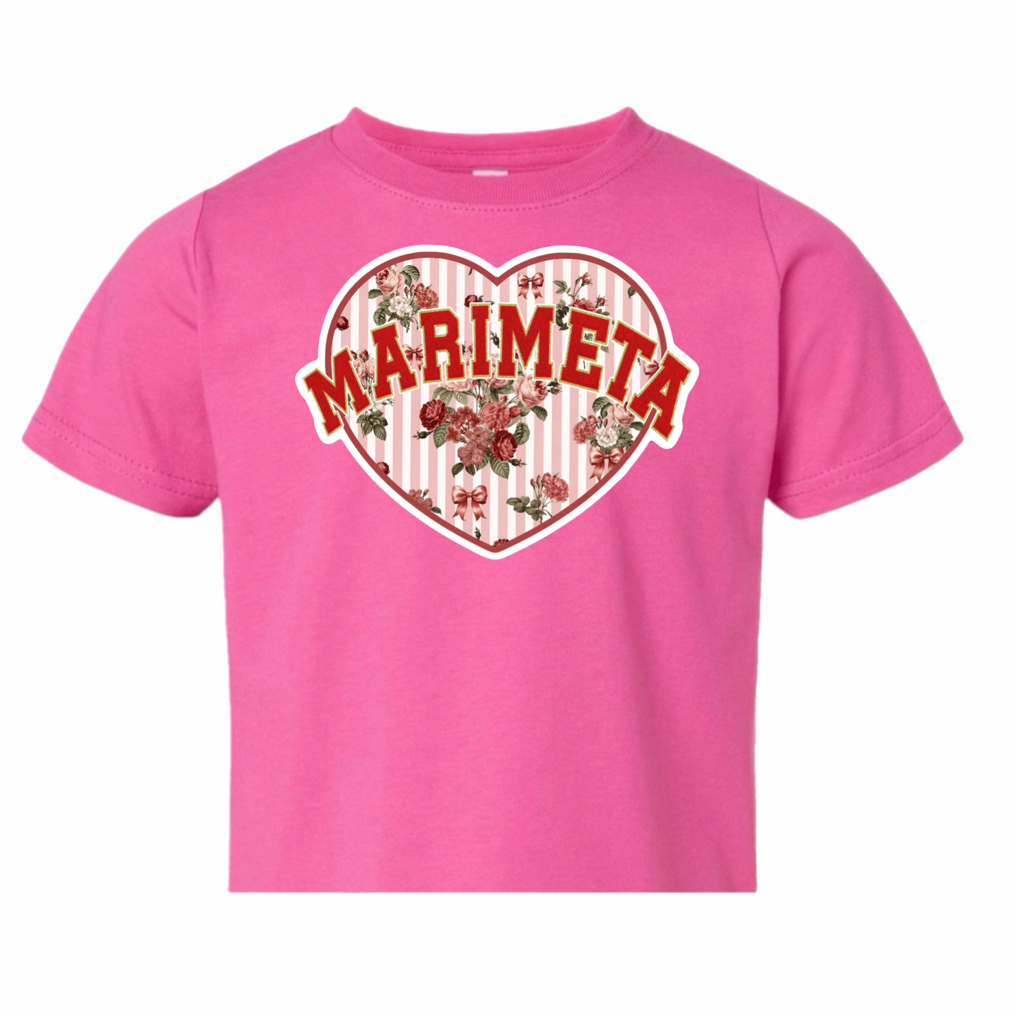 Marimeta floral heart tee