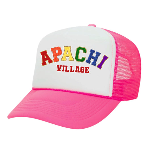 APACHI Village girls patched trucker hat