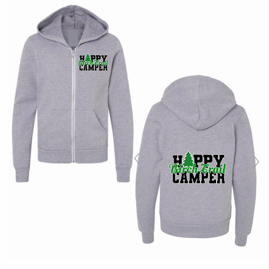 Birch Trail happy camper zip hoodie