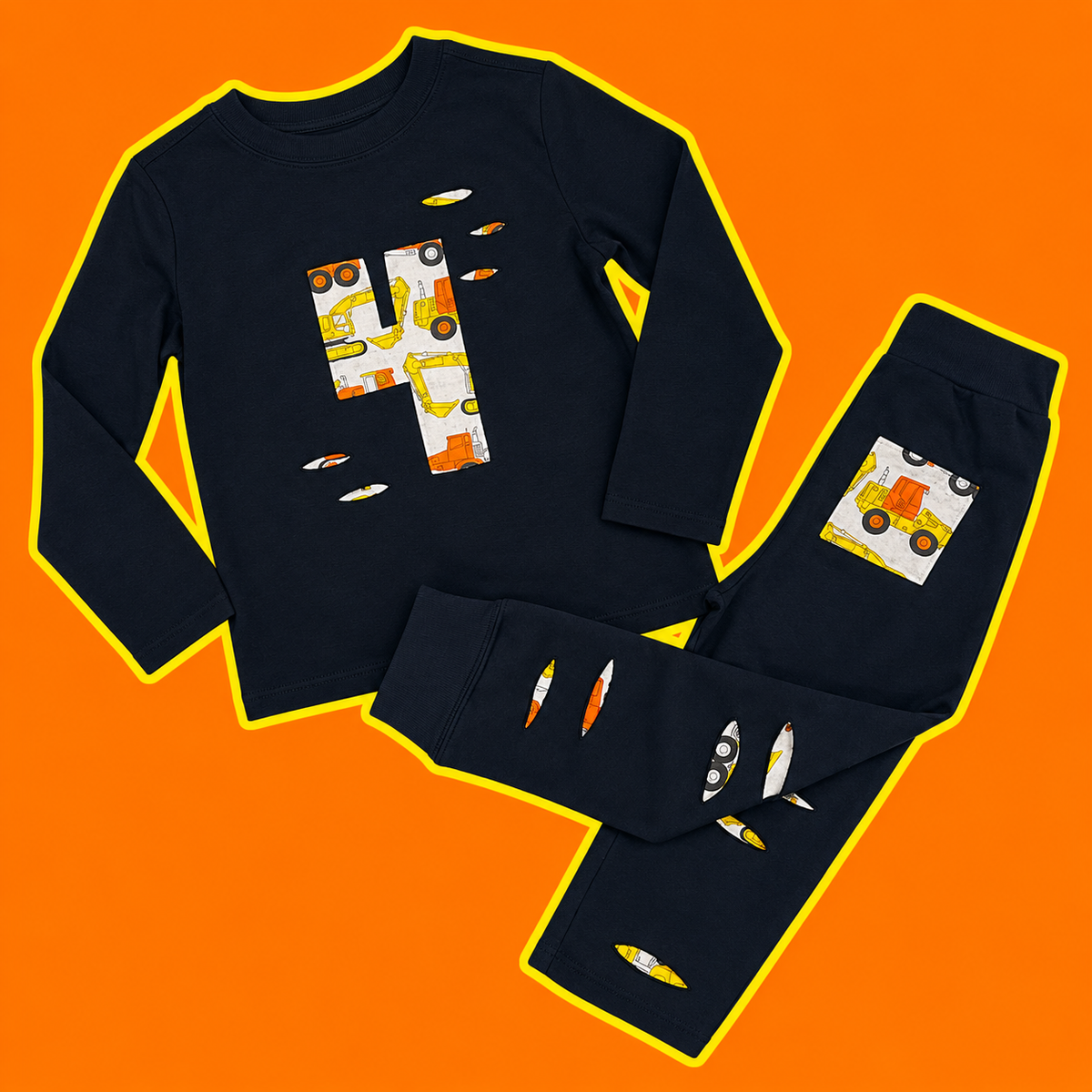 Construction Birthday Long Sleeve & Joggers Set