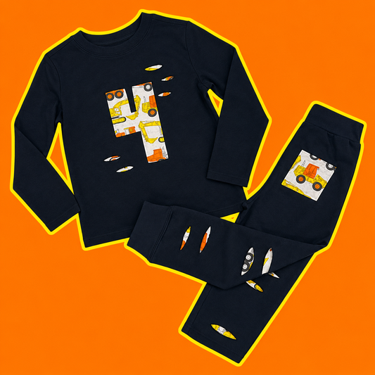 Construction Birthday Long Sleeve & Joggers Set