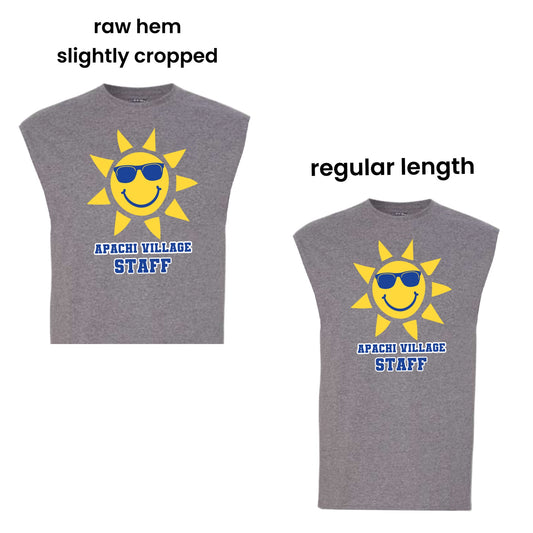 Large Retro Sun staff tank