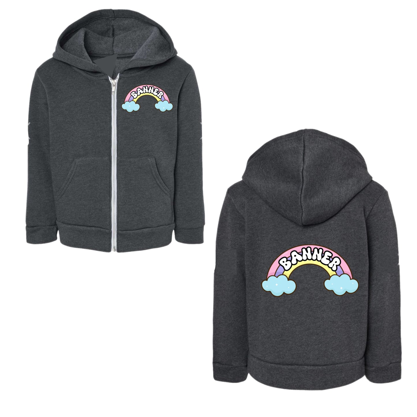BANNER girls rainbow zip hoodie