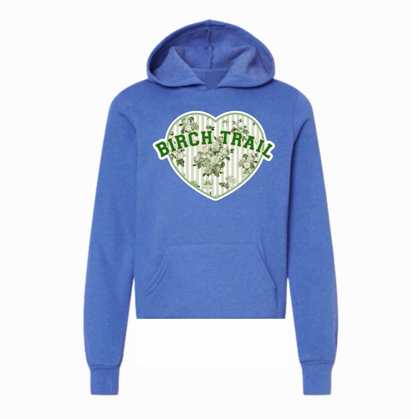 Birch Trail floral heart hoodie