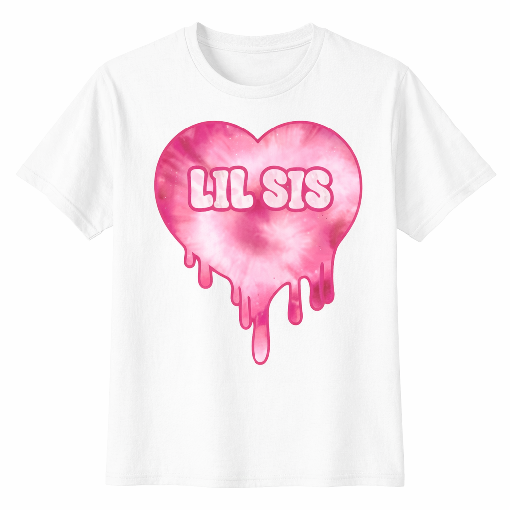 Big Sis / Lil Sis Drippy Heart Tee
