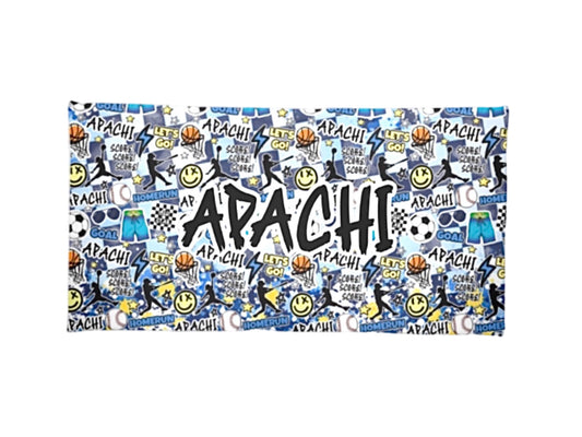 Apachi/ Apachi Village boys blue beach towel