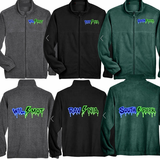 Boys neon sign fleece jacket