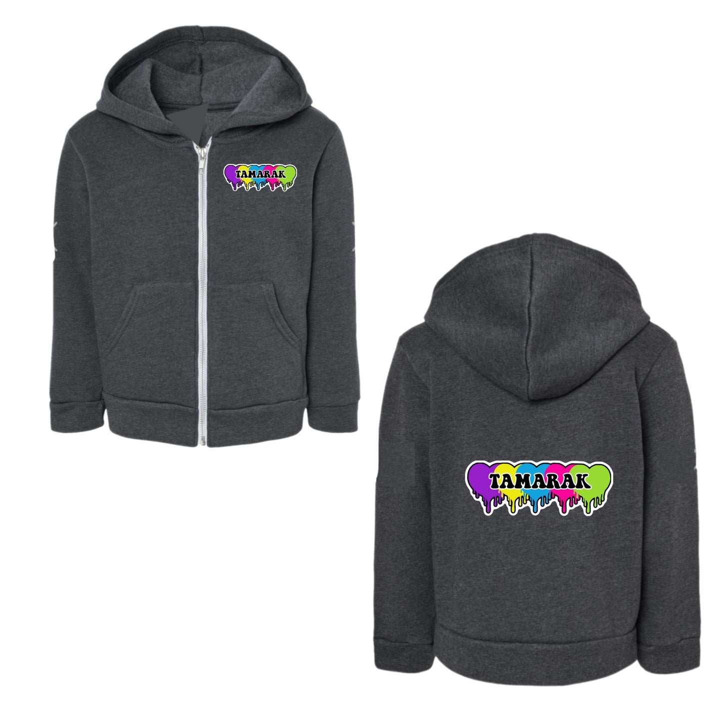 TAMARAK girls neon splatter zip hoodie