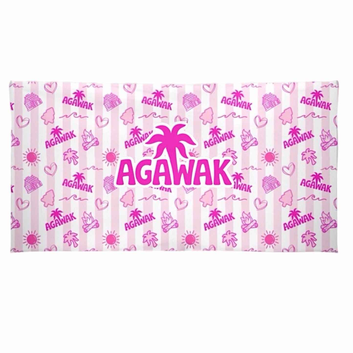 Agawak pink palm beach towel