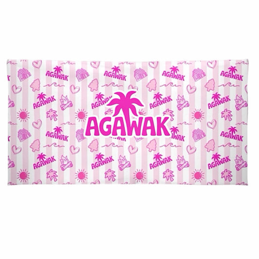 Agawak pink palm beach towel