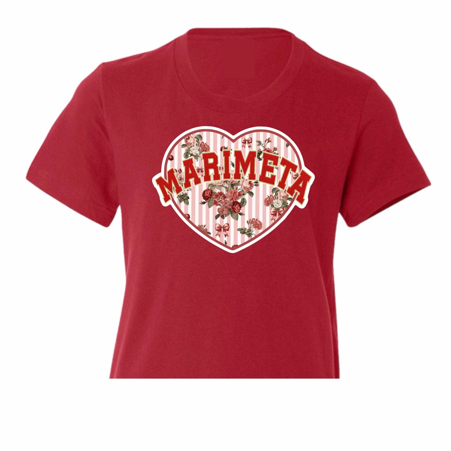Marimeta floral heart tee