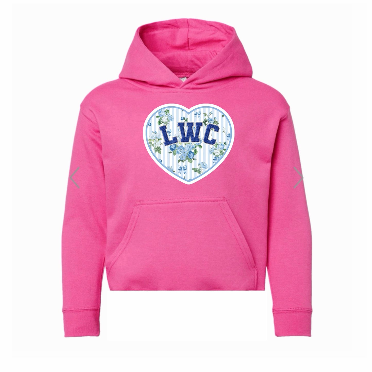 Lake of the Woods floral heart hoodie