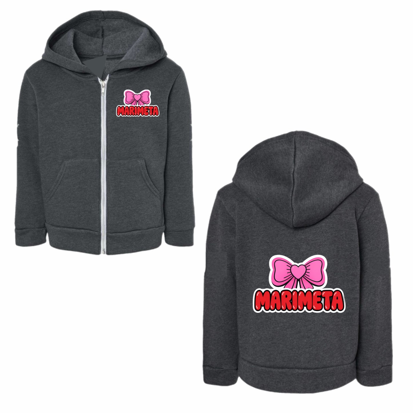 Marimeta bow zip hoodie
