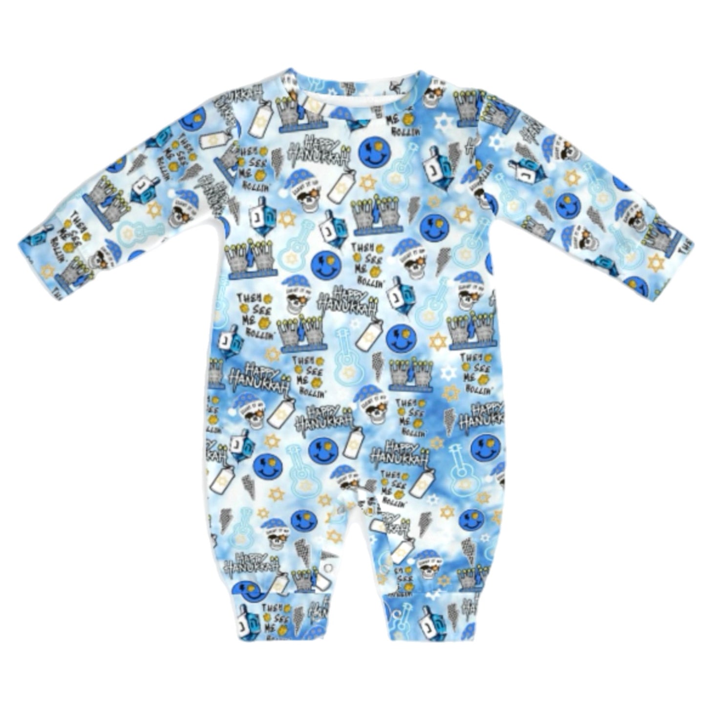 Rockstar Hanukkah baby romper