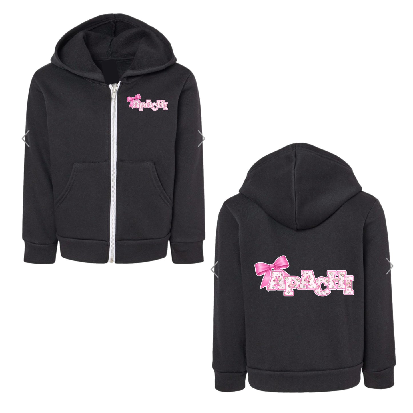 Girls APACHI/ APACHI VILLAGE bow zip hoodie