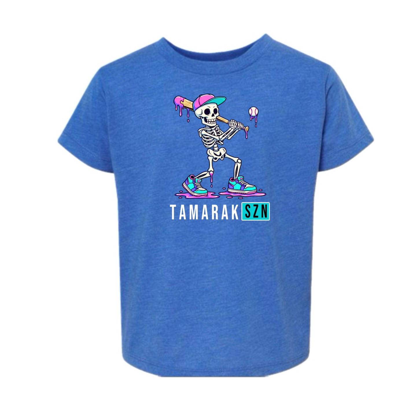 Tamarak boys baseball skeleton tee
