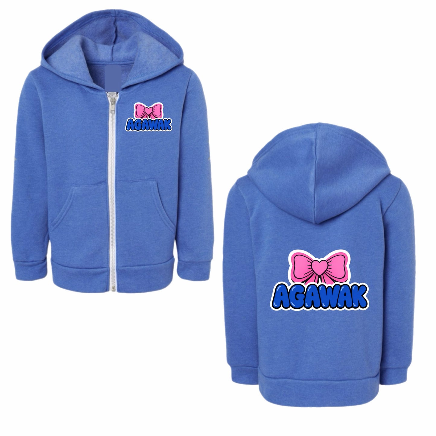 Agawak bow zip hoodie