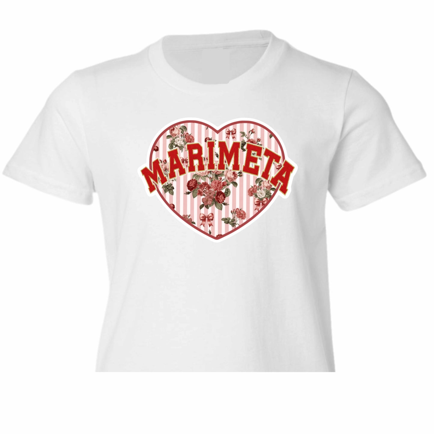 Marimeta floral heart tee