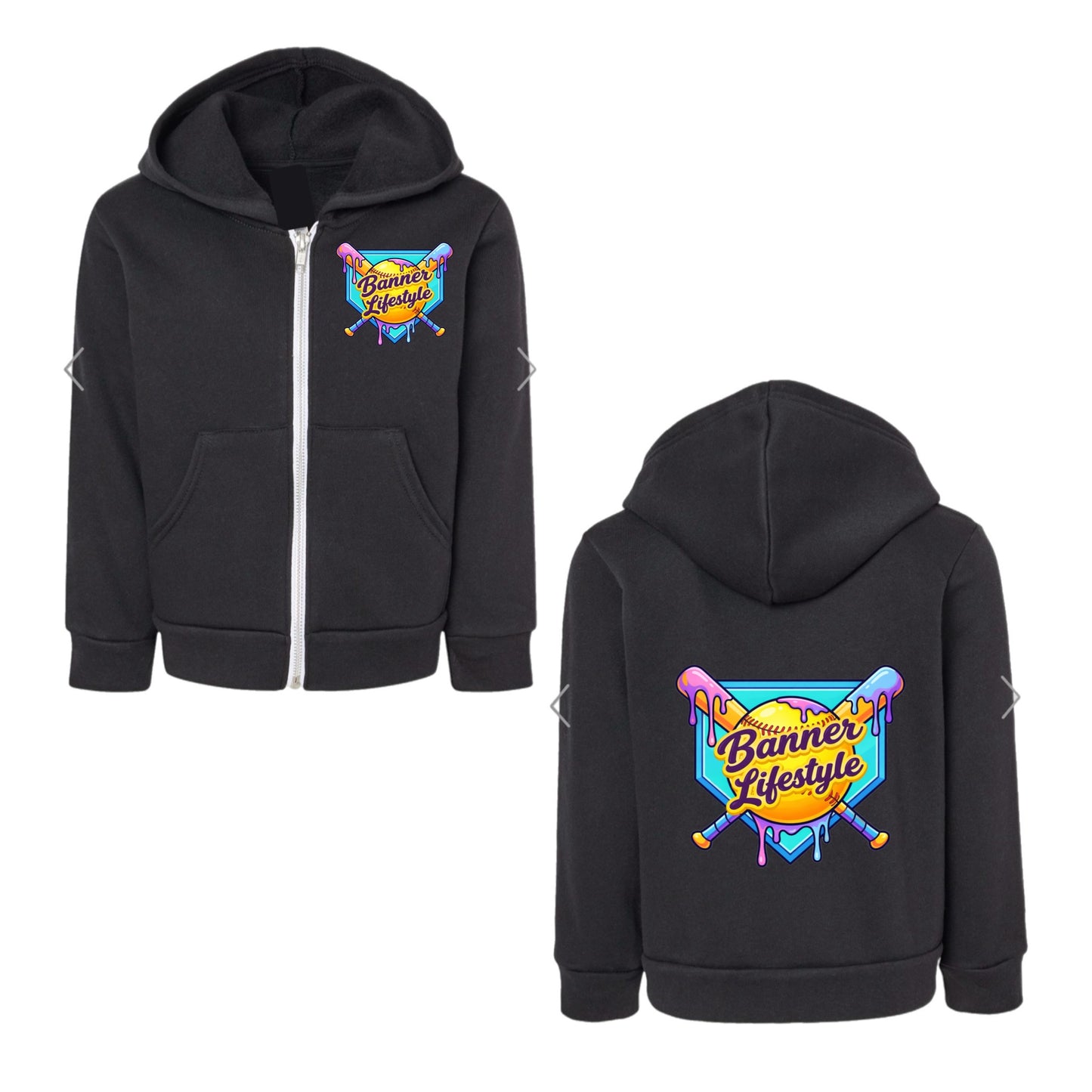 BANNER boys neon lifestyle zip hoodie