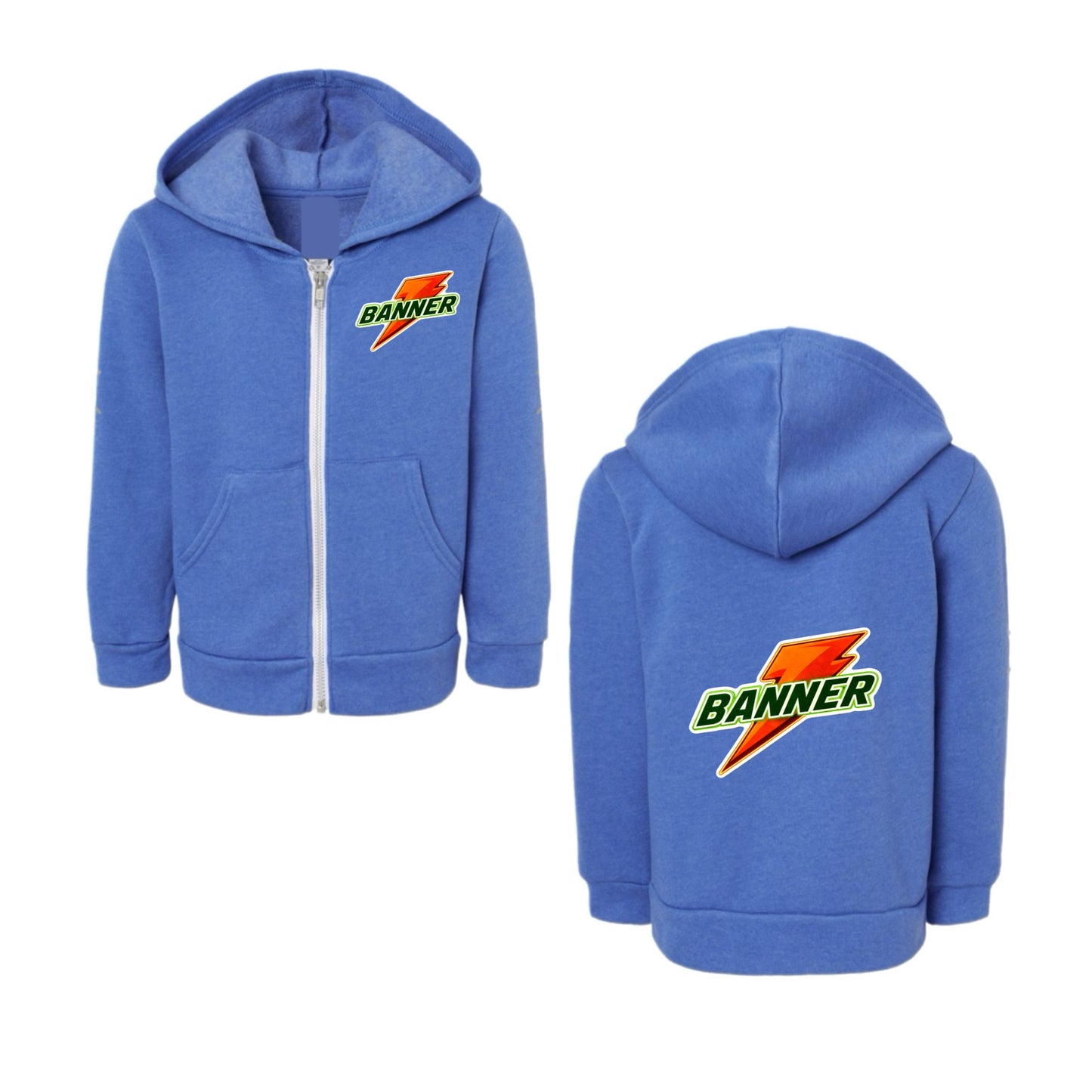 BANNER boys orange bolt hoodie