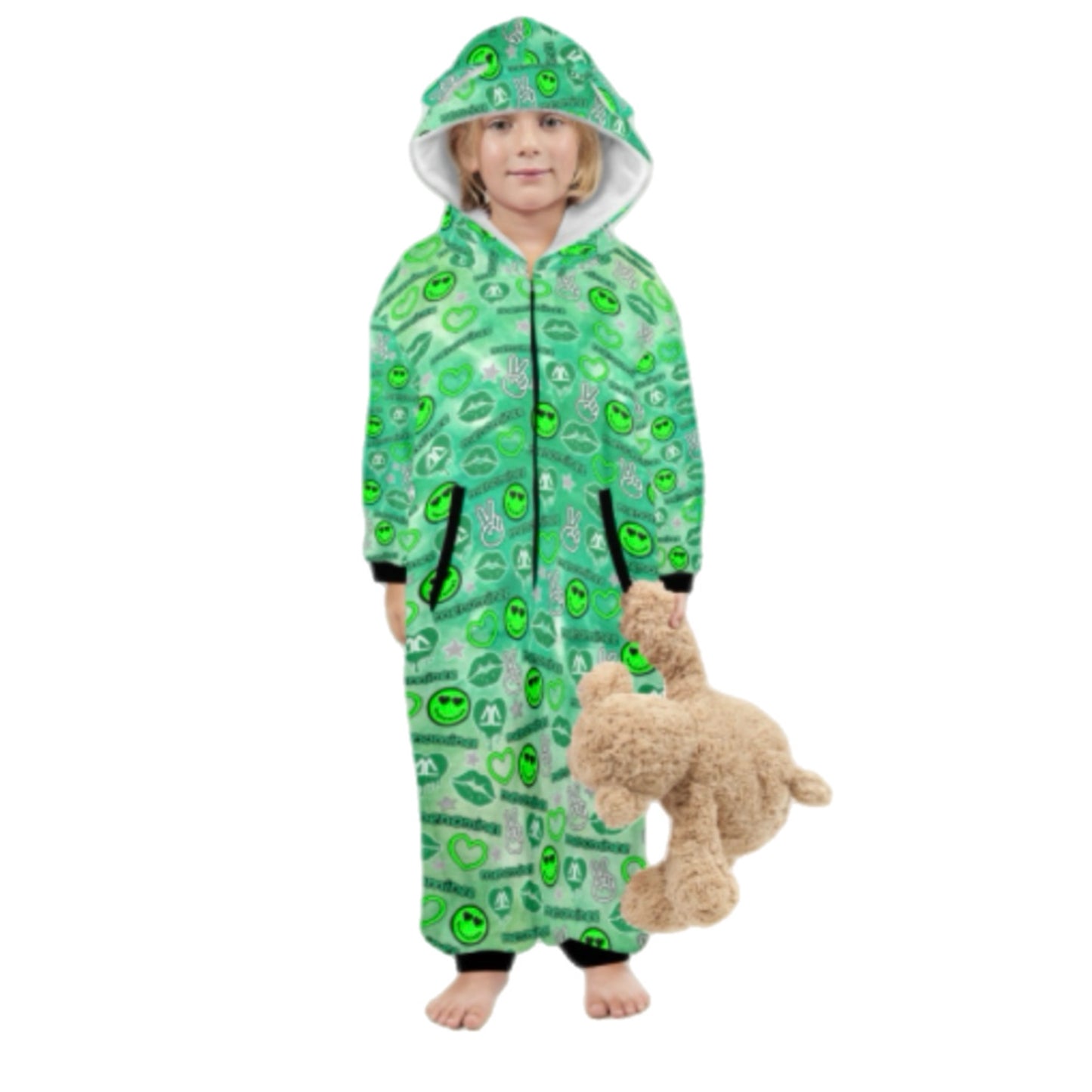 Menominee girls/womens fleece zip one piece
