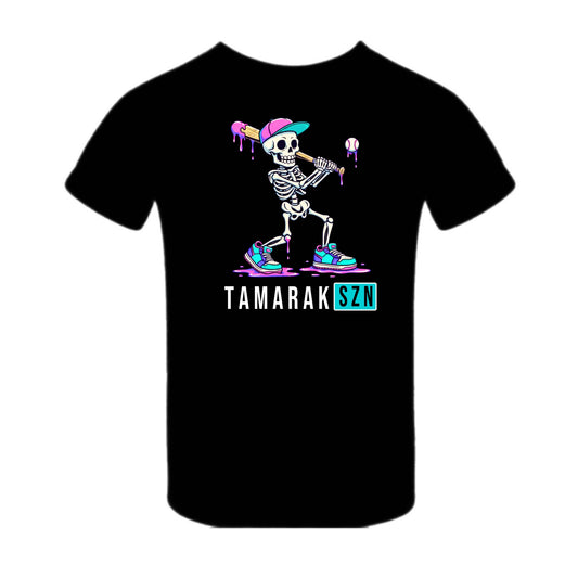 Tamarak boys baseball skeleton tee