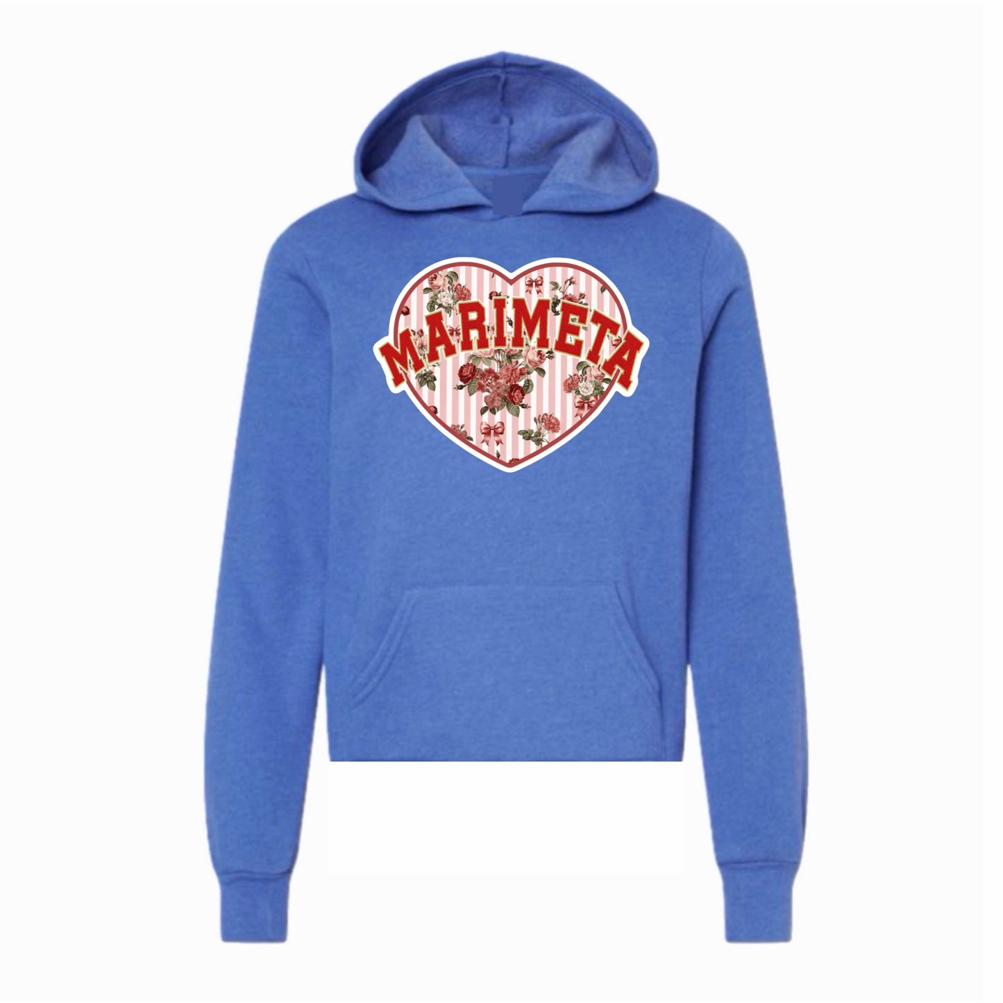 Marimeta floral heart hoodie