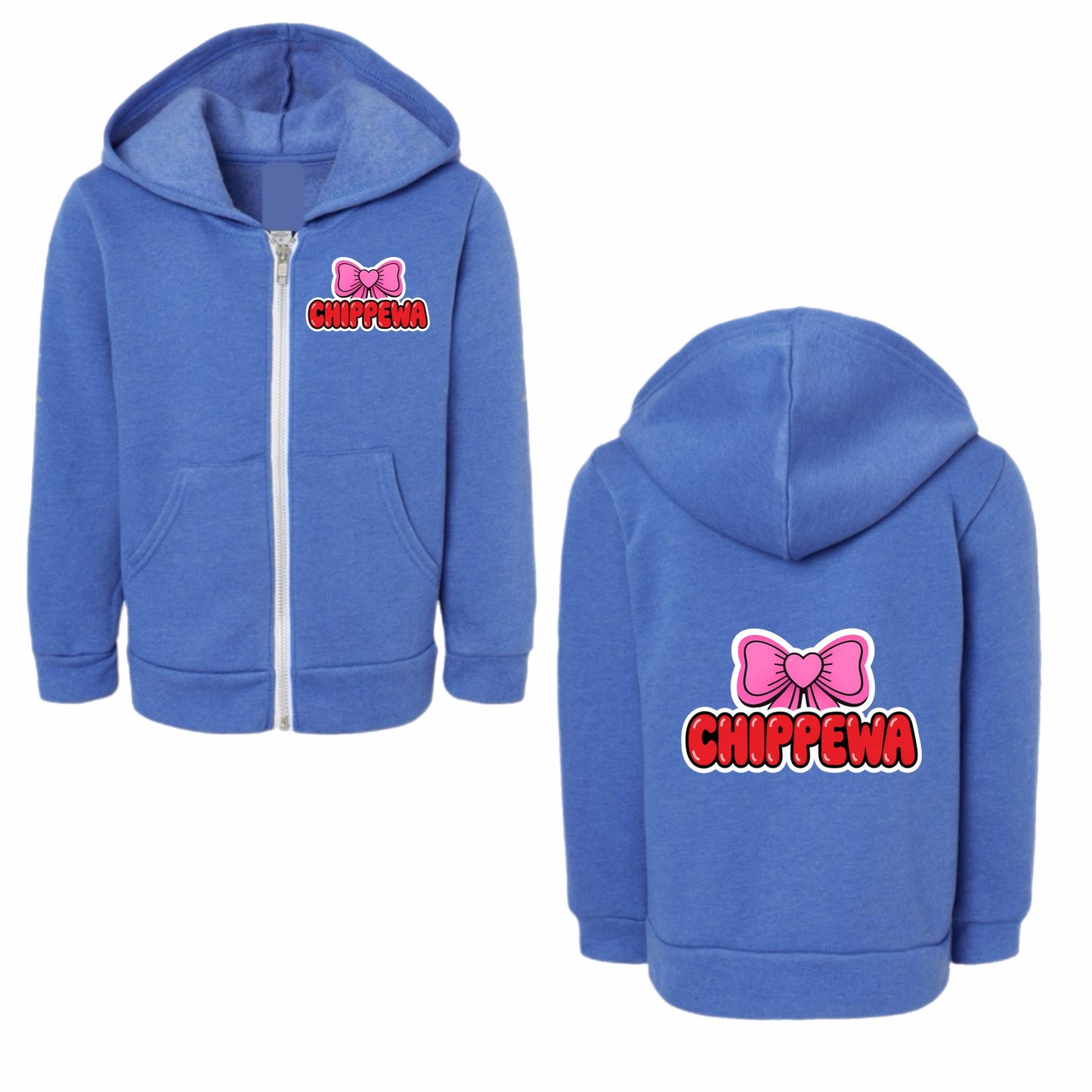 Chippewa bow zip hoodie