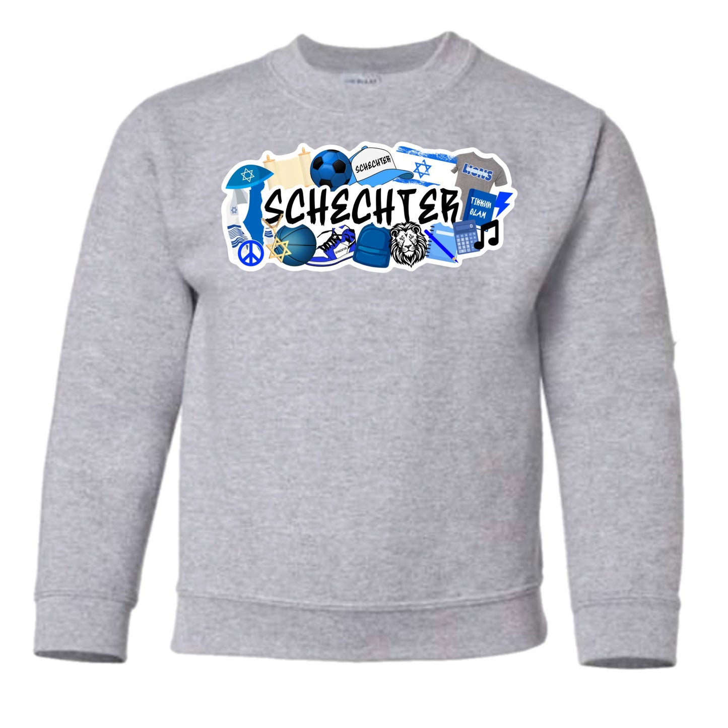 Schechter collage crewneck sweatshirt