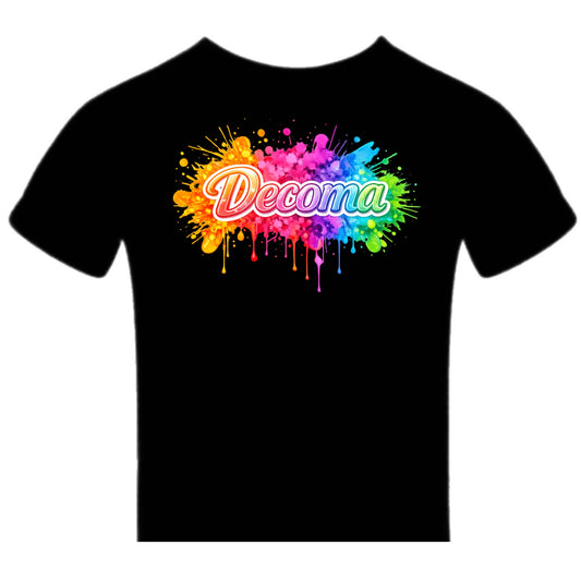 DECOMA Girls/women neon splatter tee