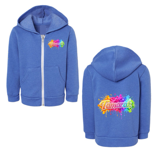TAMARAK girls neon splatter zip hoodie