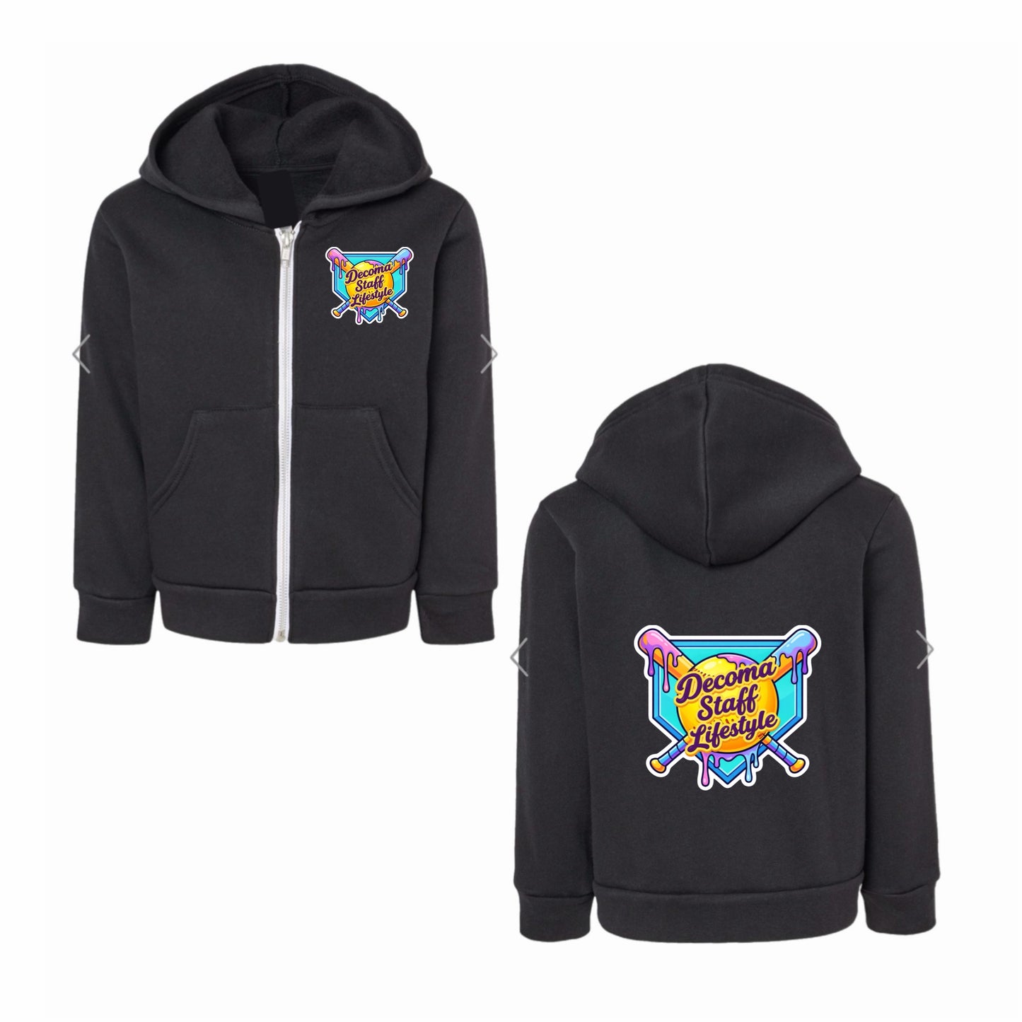 DECOMA STAFF baseball lifestyle zip hoodie