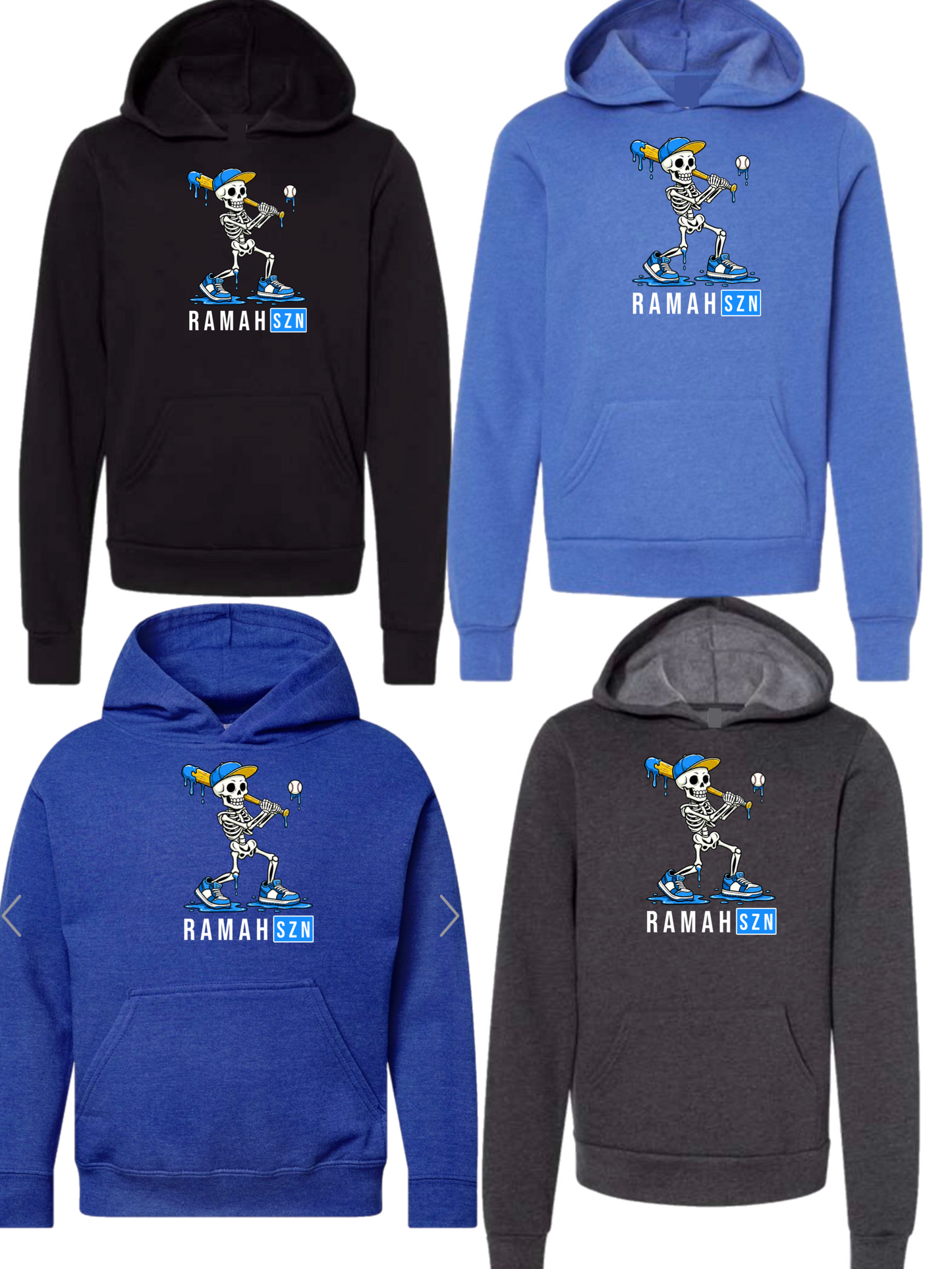 Ramah skeleton baseball hoodie