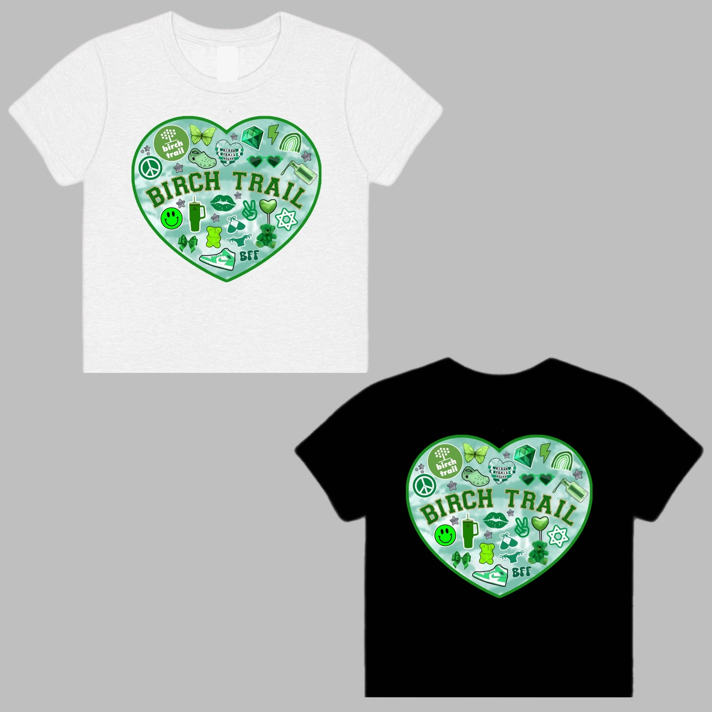Birch Trail heart tee