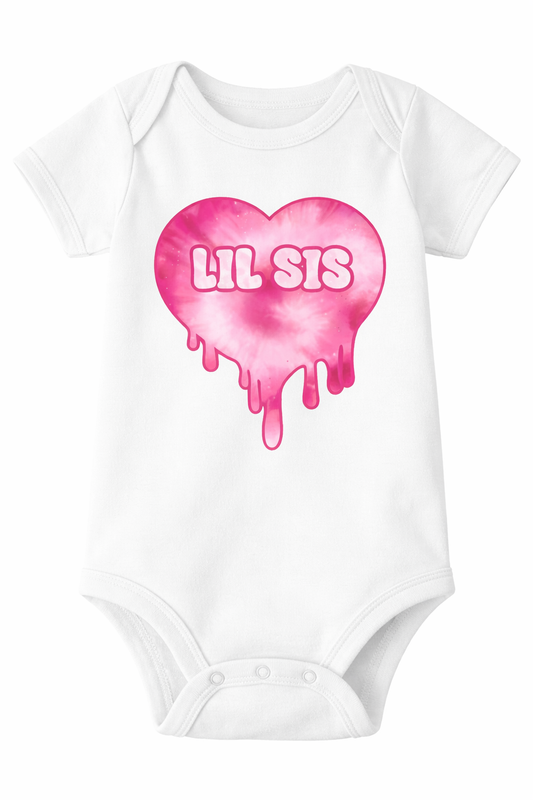 Lil Sis Drippy Heart Bodysuit