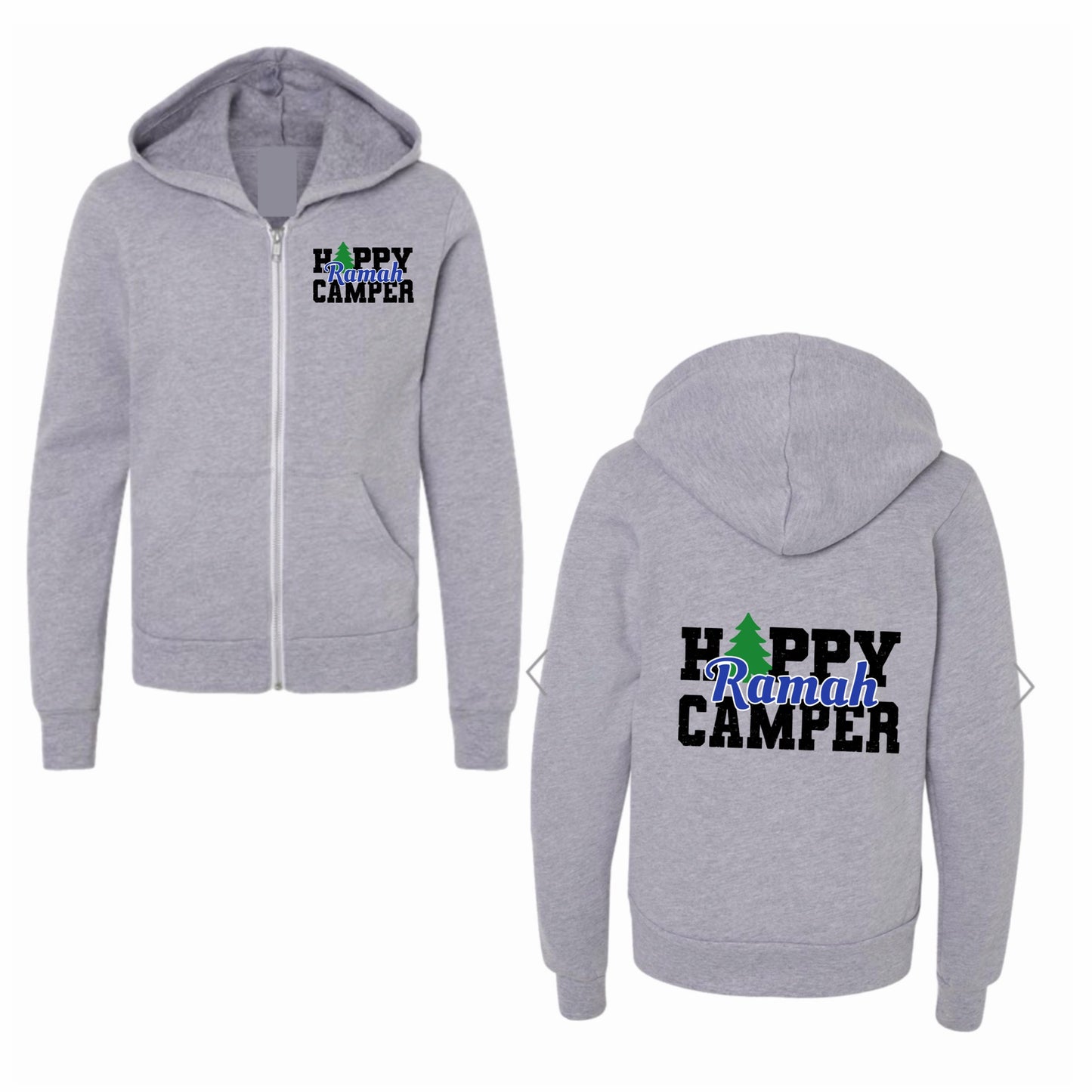 Ramah happy camper zip hoodie