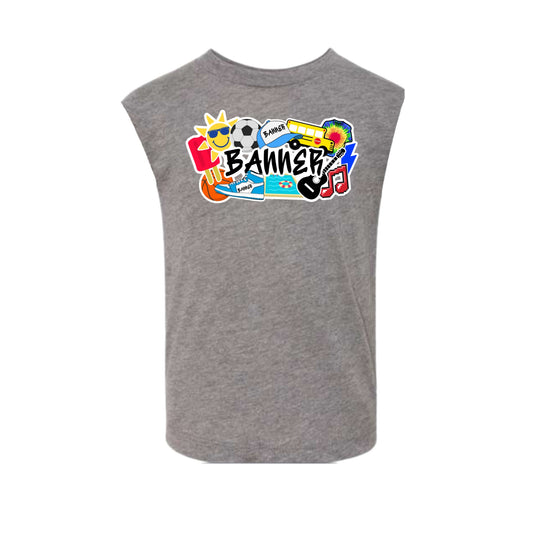 Banner boys collage tank