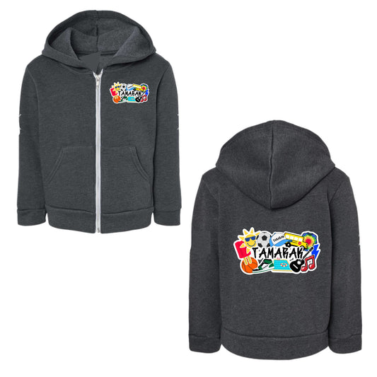 Tamarak boys collage zip hoodie