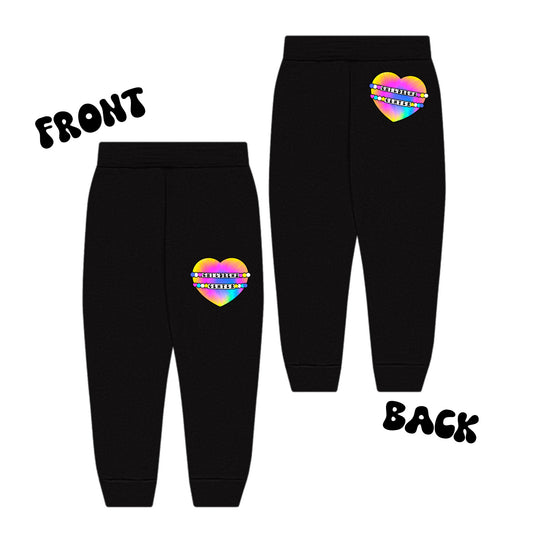 Childrenz Center tie dye heart joggers