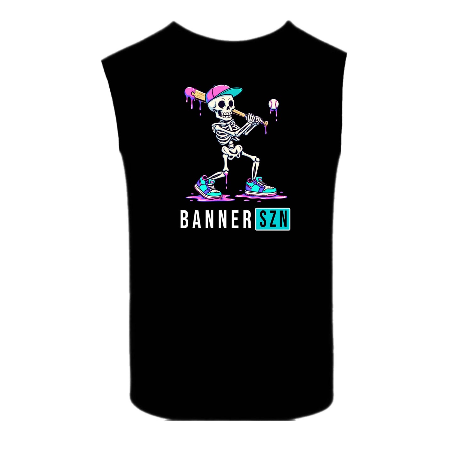 Banner boys baseball skeleton