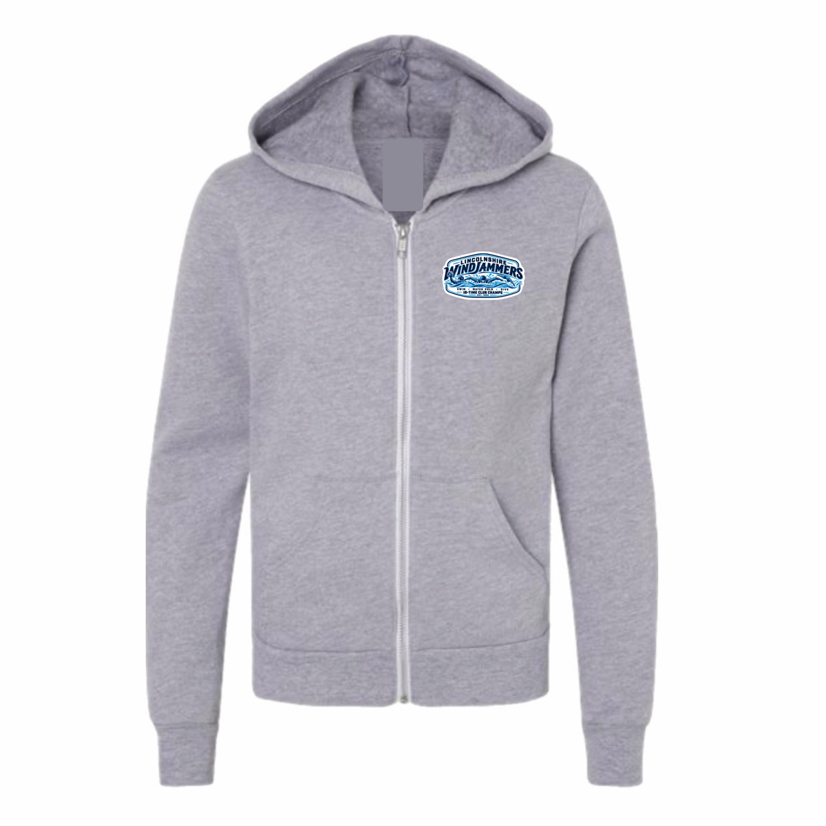 swim club CHAMPS zip up hoodie