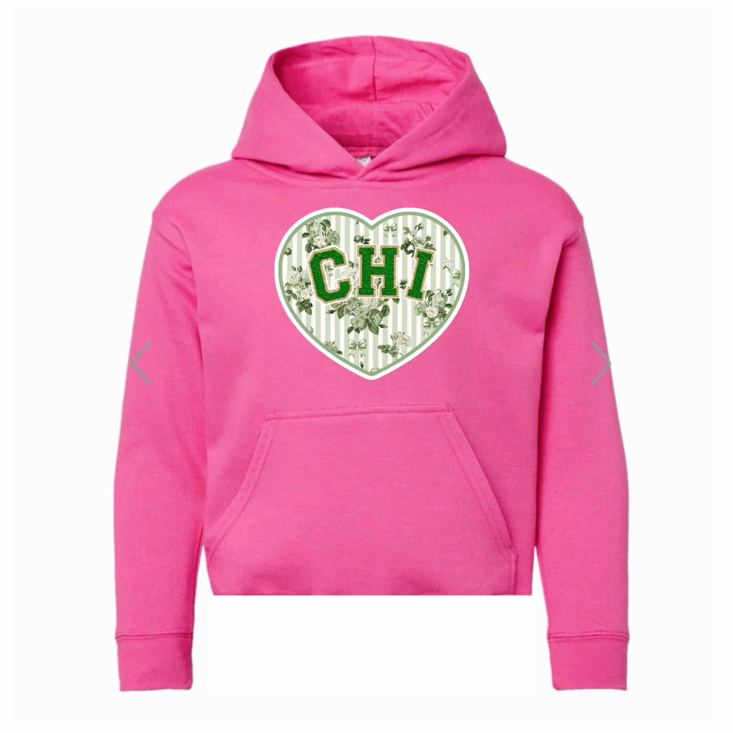 Camp Chi floral heart hoodie