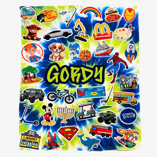 "All about me" fleece blanket