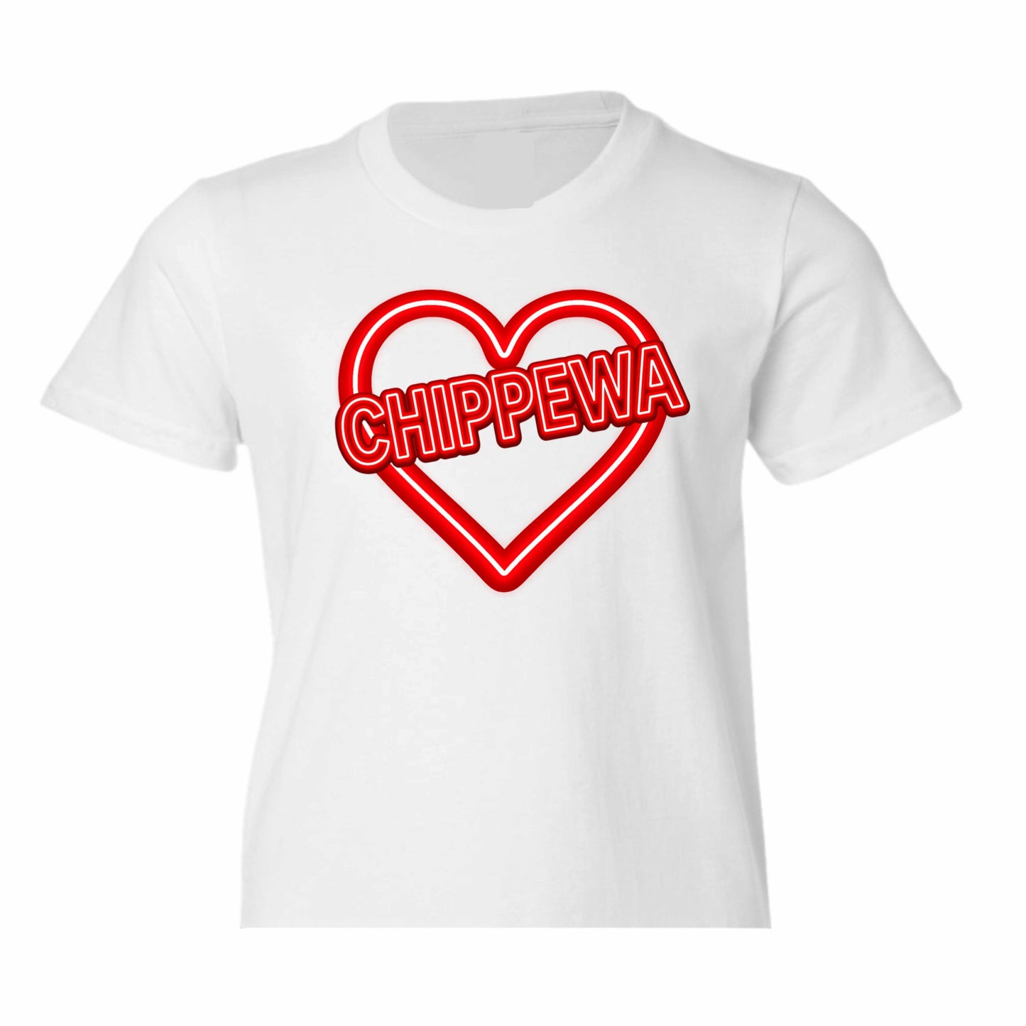 Chippewa neon heart tee