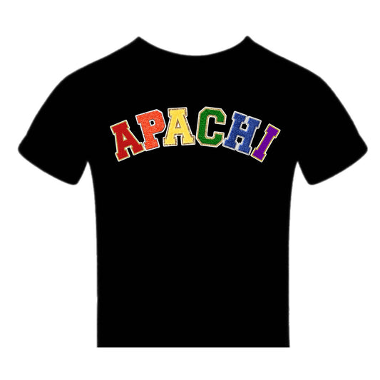 Girls Apachi rainbow patch tee