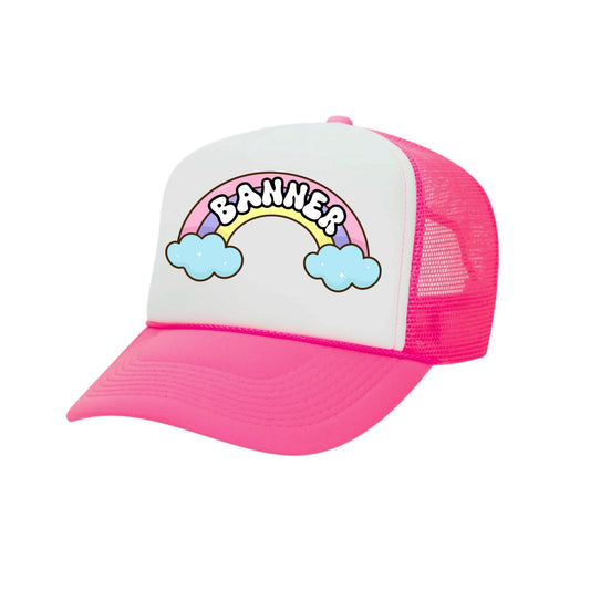 BANNER girls rainbow trucker hat